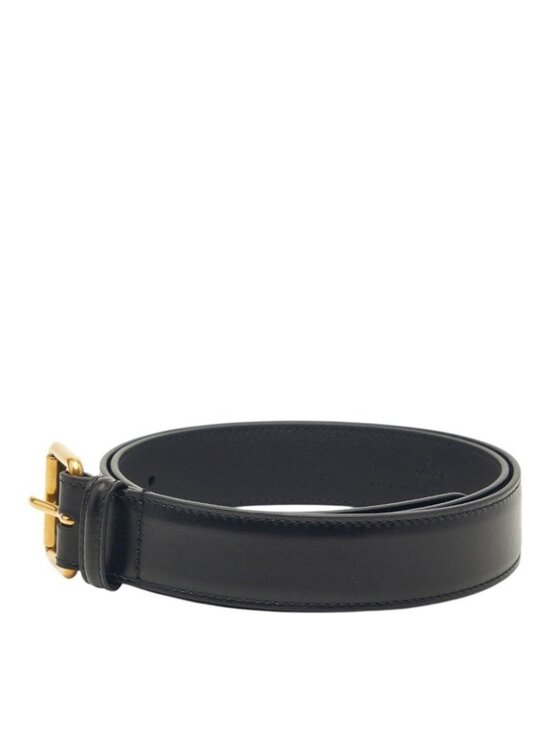 Gucci Plain Belt 85 34 Black Gold Calf main image 5